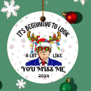 Trump Ornament, It's Beginning To Look A Lot Like Christmas Ornament ,Funny Trump Ornamen2