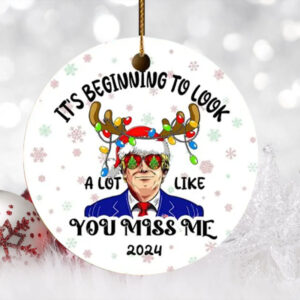 Trump Ornament, It's Beginning To Look A Lot Like Christmas Ornament ,Funny Trump Ornamen6