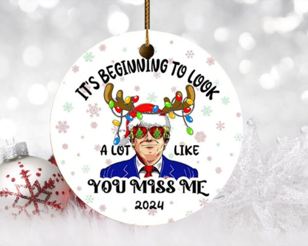 Trump Ornament, It's Beginning To Look A Lot Like Christmas Ornament ,Funny Trump Ornamen6