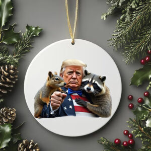 Trump Peanut squirrel Raccoon Ornament