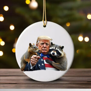 Trump Peanut squirrel Raccoon Ornament1