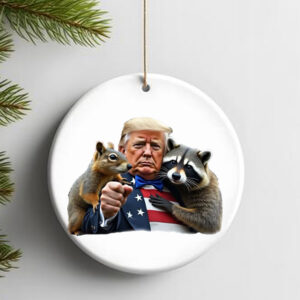 Trump Peanut squirrel Raccoon Ornament2