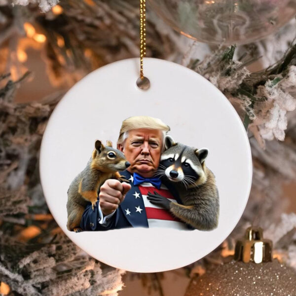 Trump Peanut squirrel Raccoon Ornament3