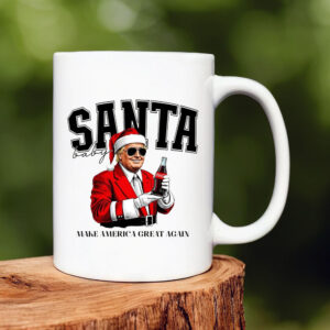 Trump Santa Baby Christmas Mug 2024 , Humorous Trump Christmas1