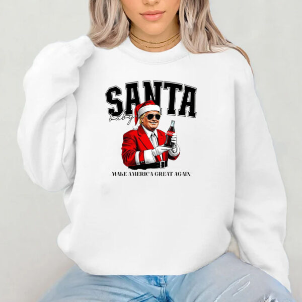 Trump Santa Baby Christmas T-Shirt 2024 , Humorous Trump Christmas