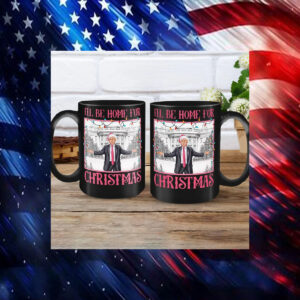 Trump Santa Christmas Mug, Trump I'll Be Home For Christmas Mug