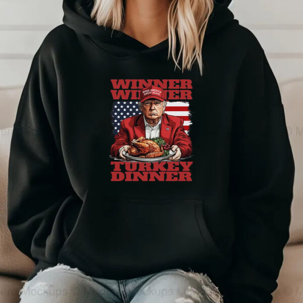 Trump Thanksgiving Winner Winner Turkey Dinner T-Shirt 20242