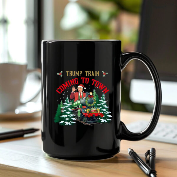 Trump Train Coming To Town , I'll Be Home For Christmas Mug , Make Christmas Great Again