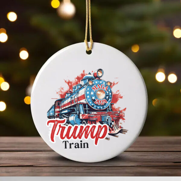 Trump Train MAGA 2024 Ornament , Trump 2024 Make America Great Again1