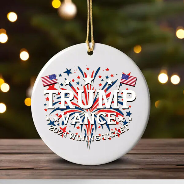 Trump Vance 2024 Winning Ticket Ornament1