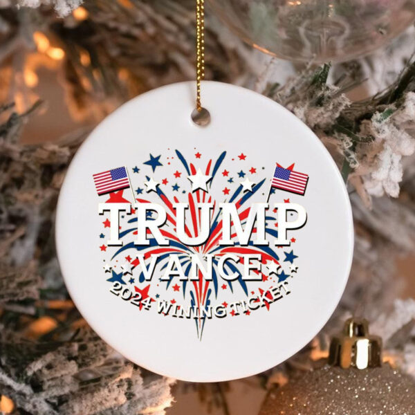 Trump Vance 2024 Winning Ticket Ornament3