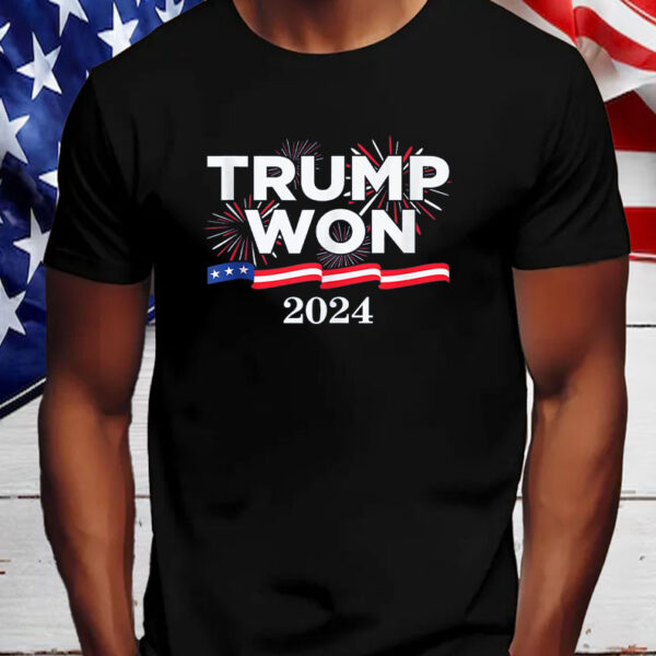 Trump Won Again ,Election Shirt, Hoodie, Sweatshirt, Long Sleeve and Tank Top2