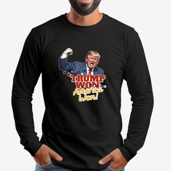 Trump Won Again Sweatshirt , T-shirt , Hoodie , Long Sleeve T-Shirt , Trump Election ,Trump 2024 Republican3