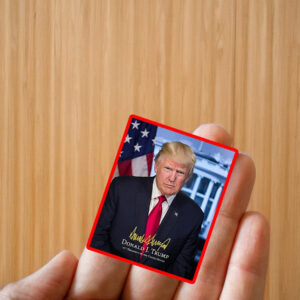 President Donald Trump Official Presidential Portrait With Signature Sticker ,Car Magnet