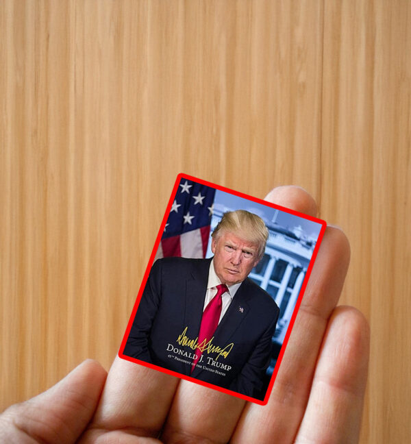 President Donald Trump Official Presidential Portrait With Signature Sticker ,Car Magnet