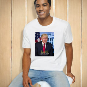 President Donald Trump Official Presidential Portrait With Signature T-Shirt