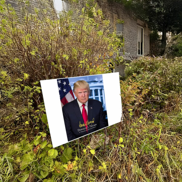 President Donald Trump Official Presidential Portrait With Signature Yard Sign